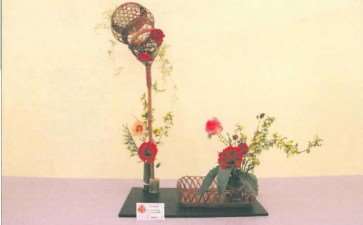 牡丹插花作品欣赏 图片