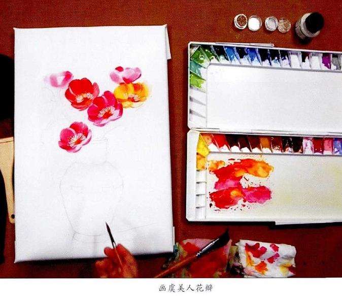 水彩画在花艺设计中的3个应用 图片