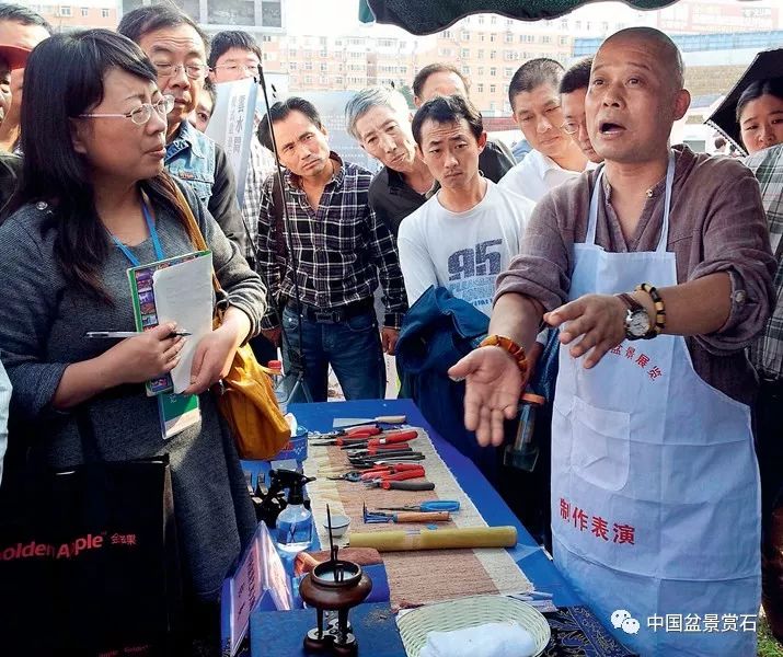 图解 张夷现场制作砚式盆景的12个过程