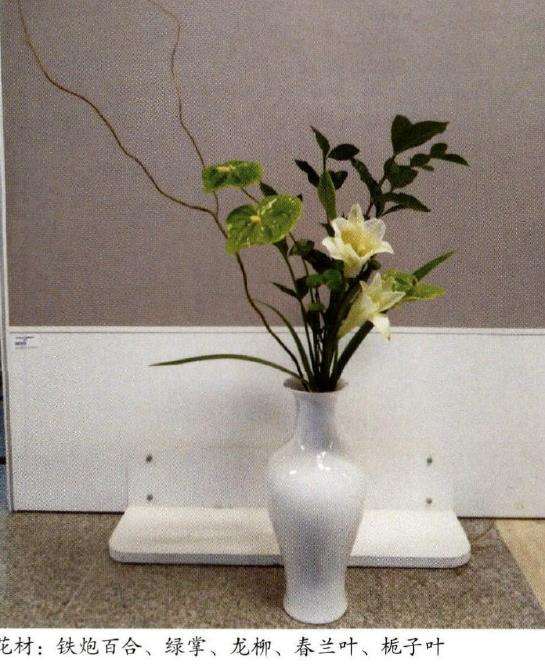 中国传统插花造型中的3个基本型
