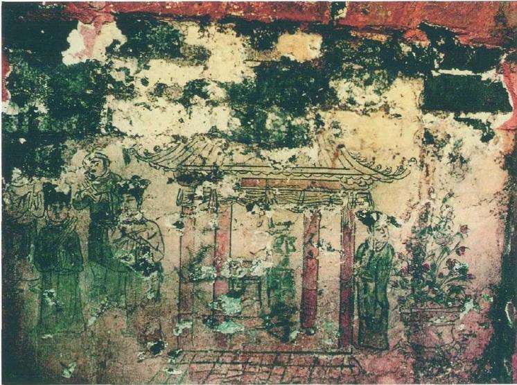 宋代出土壁画中的盆景