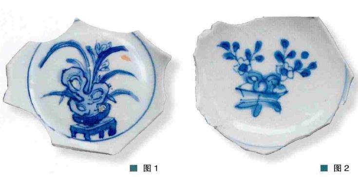 明代的瓷器中的盆景画 图片