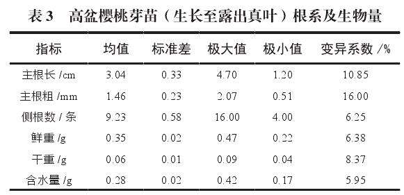 高盆樱桃种子萌发特性的4个结果与分析