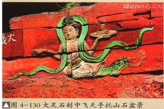 重庆大足石刻中的山石盆景