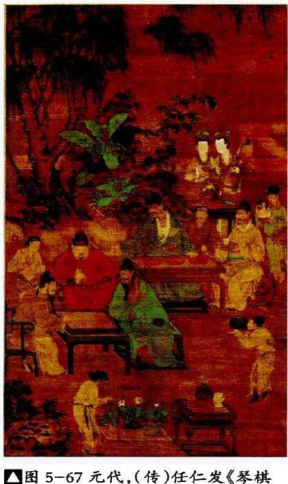 元代文人绘画作品中的3个植物类盆景 图片