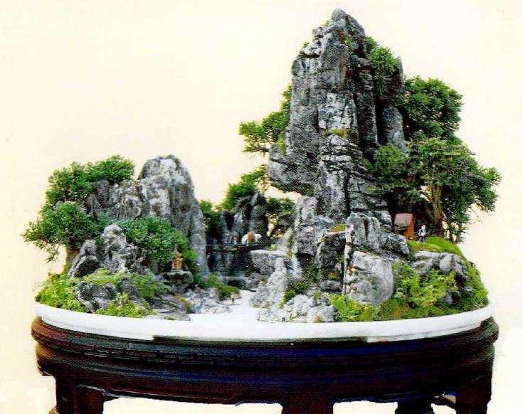 山水盆景《茶马古道》怎么创作的感想 图片