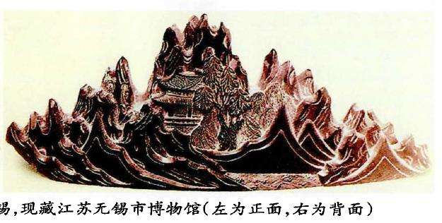 元代墓室壁画中的山石类盆景 图片