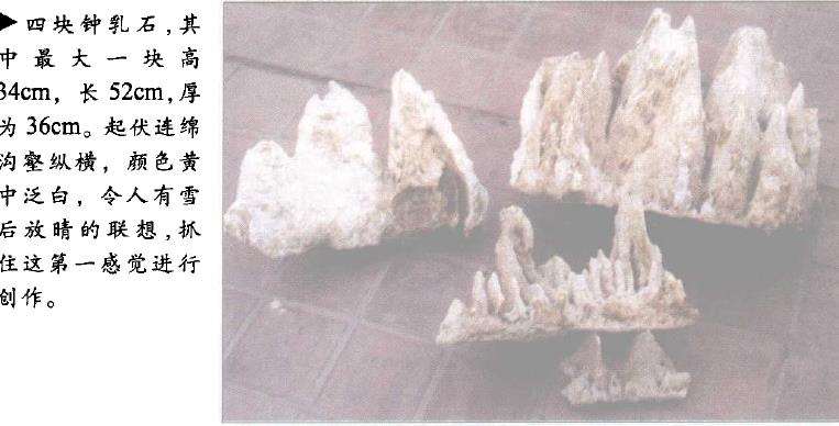 图解 山石盆景《峡江冬日》怎么创作札记