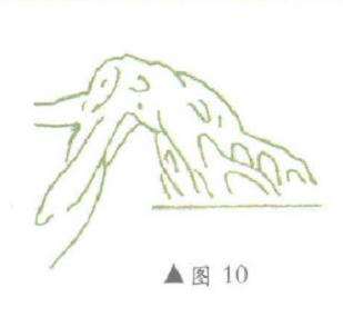 图解 对盆景悬崖式怎么枝托定位的方法