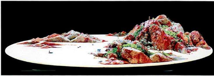 济南盆景名家张延信的水旱盆景作品