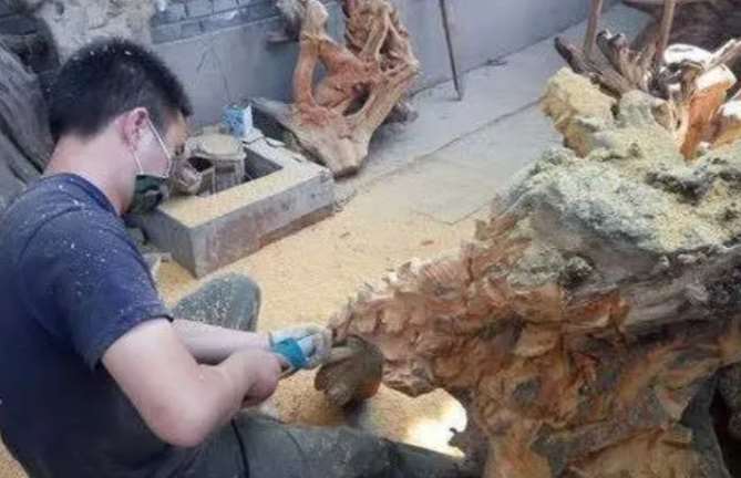 广西15米狮子根雕1