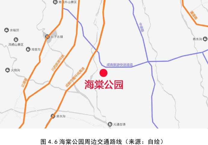 都江堰青城山镇海棠公园的2个交通状况分析