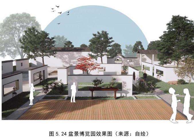 都江堰青城山镇海棠公园的盆景博览园