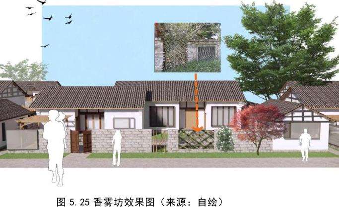 都江堰青城山镇海棠公园的香雾坊
