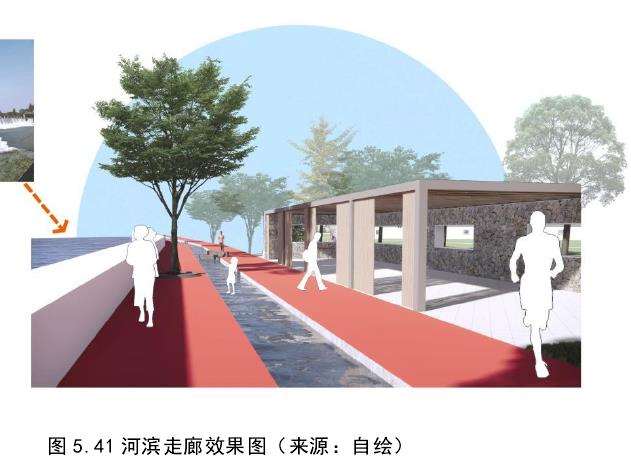 都江堰青城山镇海棠公园的滨河长廊和海棠种植园