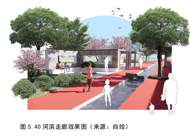 都江堰青城山镇海棠公园的滨河长廊和海棠种植园