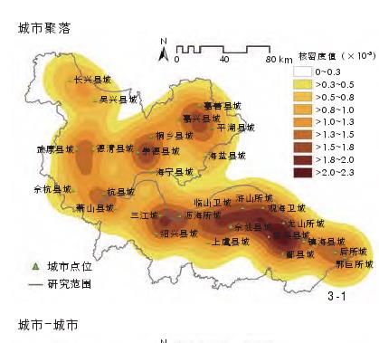 浙江北部平原水乡城镇群的3个结果与分析
