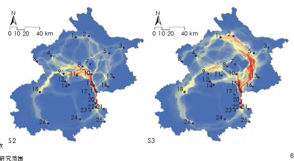多情景下市郊铁路对鸟类栖息地连通性的影响
