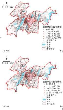 南昌公园可达性水平的分布具有如下3点特征