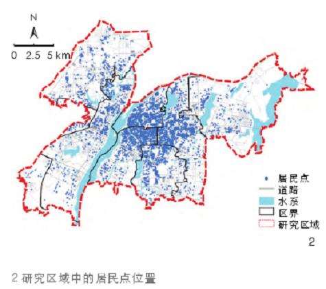 南昌市城市公园可达性的3个综合评价