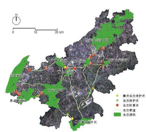 南京乡村生态景观生境网络的3个优化