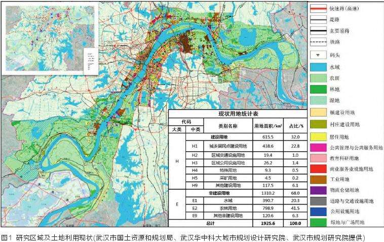 长江武汉段城市河流廊道蓝绿空间优化