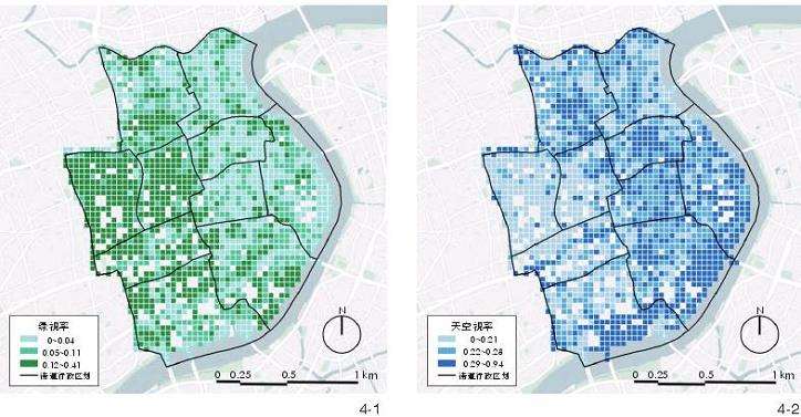 城市街区视觉景观要素空间2个分布特征