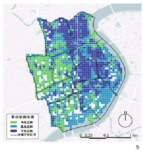 城市街区视觉景观要素空间2个分布特征