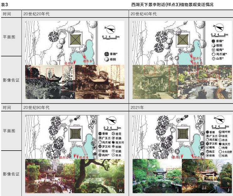 杭州中山公园植物的3个变迁情况
