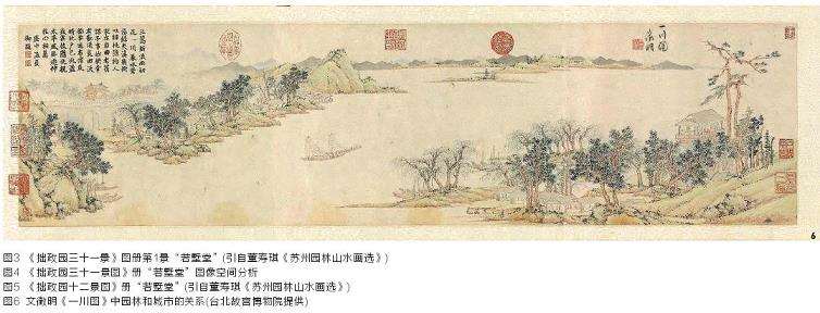 城墙形象作为绘画中园林位置的暗示