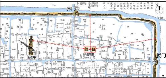 城墙在吴门园林图像中的2个风景意义