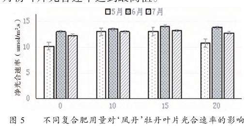 不同复合肥施用量对凤丹牡丹光合特性的5个影响