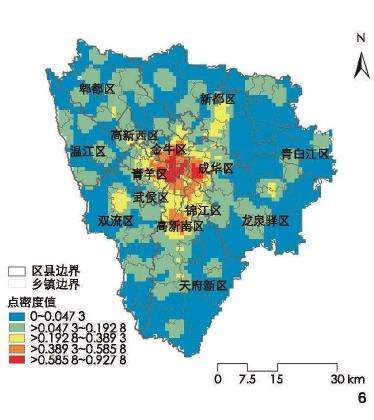 成都高密度城区公共绿地游憩服务能力评价