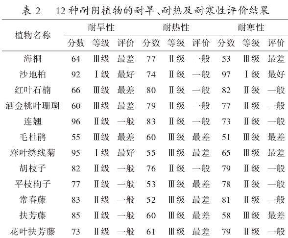 高密度城市环境中耐阴植物的生态适应性评估