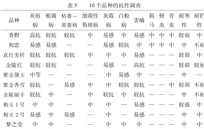 10个草莓新品种在南京地区引种试验初报