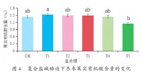 复合盐碱胁迫对限根栽培下冬枣果实品质的影响