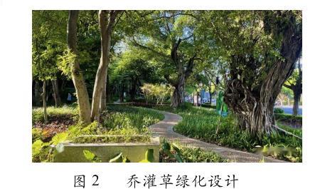 柳州市口袋公园&ldquo;常绿乔木+灌木+草本&rdquo;植物配置模式实景图